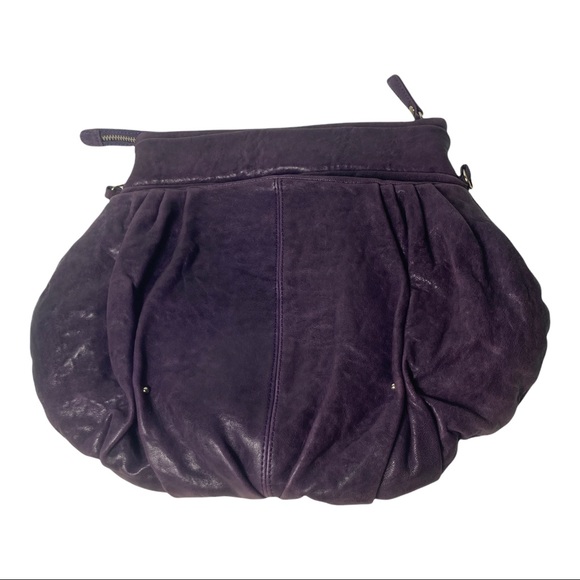 Junior Drake, Karel, Italian Leather, Textured Purple detachable gold tone chain - Picture 5 of 16